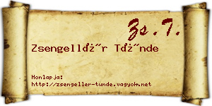 Zsengellér Tünde névjegykártya
